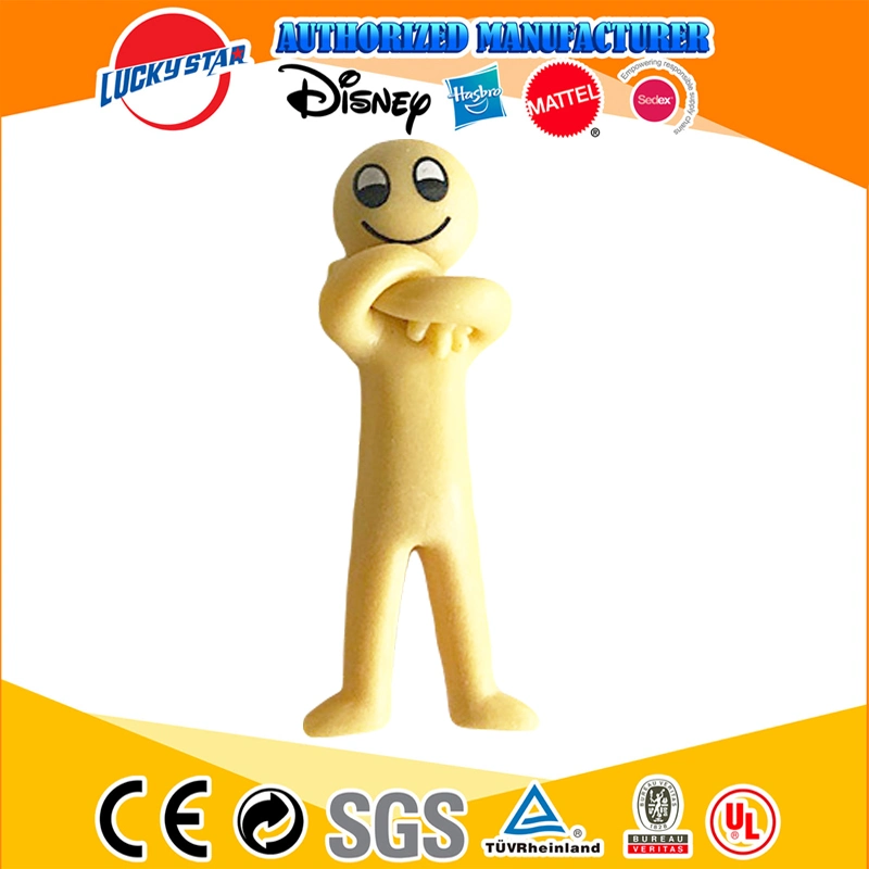 Amazon Hot Selling Yellow Stretchy Smiley Bendy Men Squishy Kids Stress Relieve Fidget Toys