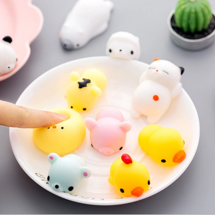 Cute Animal Sensory Autism Fidget Toys Jumbo Cat Toys Squishy Mochi Promotional Cartoon Stress Relief Mochi Squishy