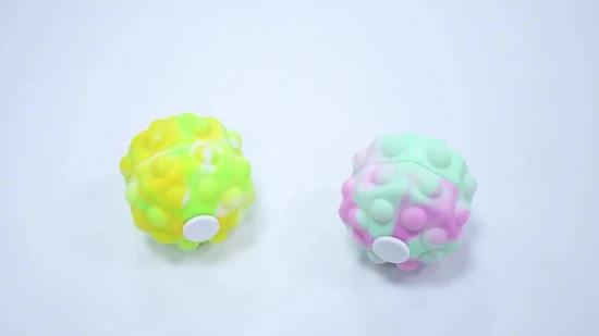 Снятие стресса Спиннер на кончиках пальцев Amazon Лидер продаж Силиконовая игрушка Pop It Красочный светодиодный восьмиугольный 3D мячик-непоседа